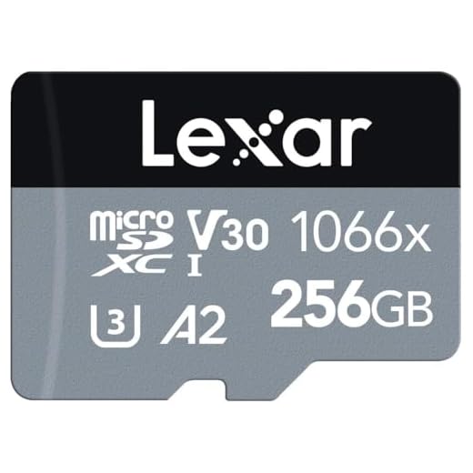 Lexar 256GB Professional 1066x micro SD Card w/ SD Adapter, UHS-I, U3, V30, A2, Full HD, 4K, Up to 160/120 MB/s, for Action Cameras, Drones, Smartphones, Tablets, Nintendo-Switch (LMS1066256G-BNANU)
