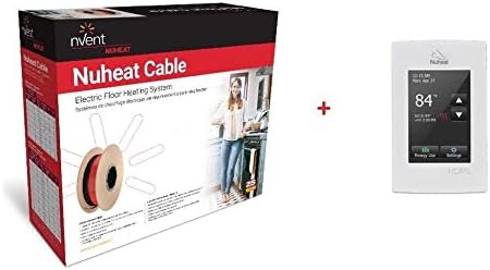NuHeat nVent Floor Radiant Heat Cable N2C120, 240 V, 120 sq. ft.+ Home Programmable Thermostat AC0056