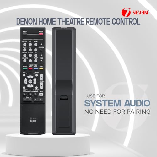 Image of 7SEVEN Compatible for Denon Home Theatre Amplifier Sound System Remote Control of RC-1169 and Replacement Remote for AVR-E300 AVR-E400 AVR-1513 AVR-1613 AVR-1913 AVR-X2000 AVR-X1000 Model