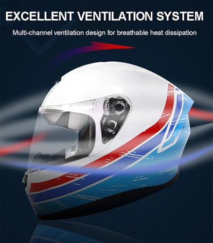 Casque de moto Bluetooth homologué ECE intégral double visière XXL