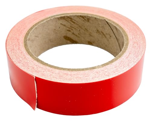 Ruban rouge 20 mm Oshima pour masquer les rayures et décorer votre calandre