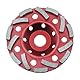 Diamant Schleiftopf 125mm×22.23mm, Diamantscheibe 125mm für Beton, Naturstein, Fliesenkleber, Granit & Mauerwerk(COLOR:rot)