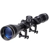 Pinty Rifle Scope 3-9x40 Duplex Crosshair R4 Reticle with 20mm Free Mounts