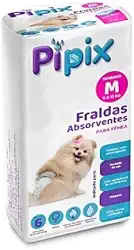 Fralda Absorvente Tamanho M Para Cães Fêmea 3 à 6kg – Ideal Para Incontinência, Cio, Pós-Cirurgia ou Viagens – Confortável e Fácil de Usar
