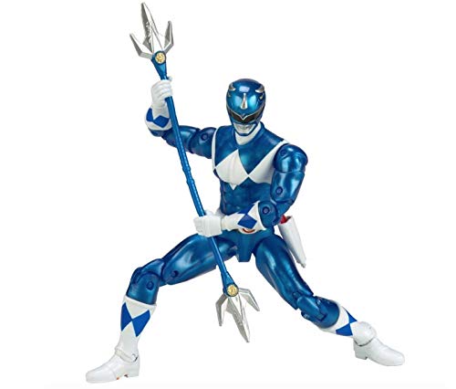 Mighty Morphin Power Rangers Legacy Collection Limited Edition 6.5 Inch Blue Ranger with Metallic Finish and Exclusive Weapons