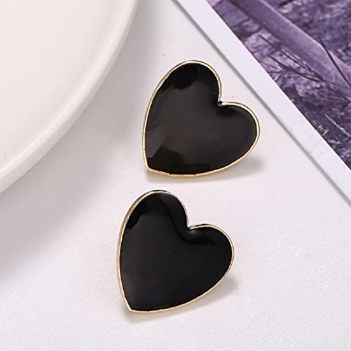 Boucles d'oreilles cœur émail bijou romantique idéal pour un cadeau d'anniversaire