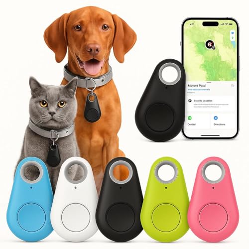 Localizador GPS para Perros Gatos niños Ancianos Llaves sin subcripción y sin sim Compatible con Android/iOS rastreador Collar Perros Mediante Bluetooth antiperdida