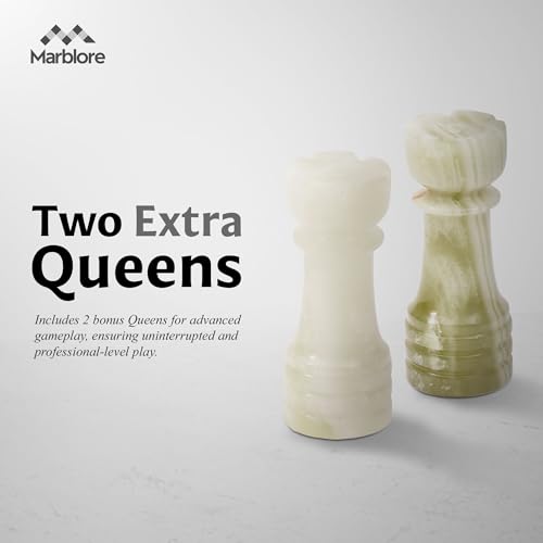 Set de Ajedrez de Mármol 12 Pulgadas con Piezas Elegantes miniatura 5