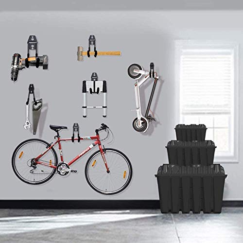 SMARTOLOGY-Garage-Hooks-12-Pack-Wall-Mount-Storage-Holders-with-2-Extension-Cord-Storage-Straps-Heavy-Duty-for-Utility-Organizer-Garden-Lawn-Tools-Ladders-Hanger-Bike