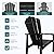 THOEOE Stackable Adirondack Chair Set of 4, HDPE All-Weather Adirondack Chairs - Durable and Space Saving, Plastic Outdoor Fire Pit Chairs with Cup Holder,Black