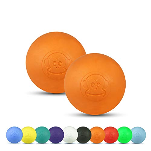 Captain LAX Massageball Original - Lacrosseball 2er Set aus Hartgummi mit den Maßen 6 x 6 cm geeignet für Triggerpunkt- & Faszienmassage/Crossfit