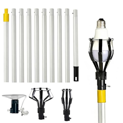 Outil de tête de serrage antidérapant et tige d'extension réglable pour retrait sûr de lampe