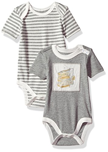 Burt's Bees Baby Baby Girls' 2-Pack Organic Poppy Floral & Stripe Bodysuit Set