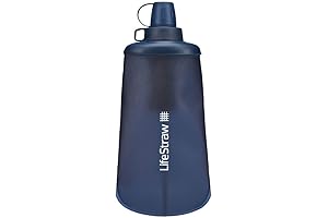 Peak Series - Collapsible Squeeze Bottle Water Filter System – 650ml for...