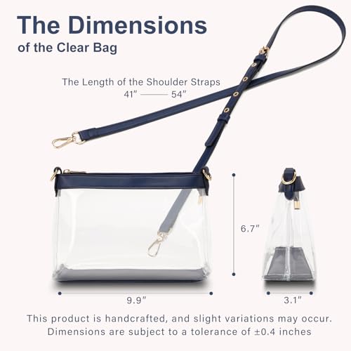 Image of Wuflyover Clear Bag for Stadium Events, Clear Purse for Women