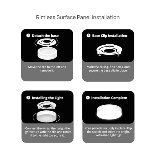 Image of wipro Garnet 15w Rimless Round LED Surface Panel | Cool Day White (6500K) | Elegant Rimless Design for Wider Spread of Light|Surface Mounted Led Down Light for Ceiling|Pack of 20