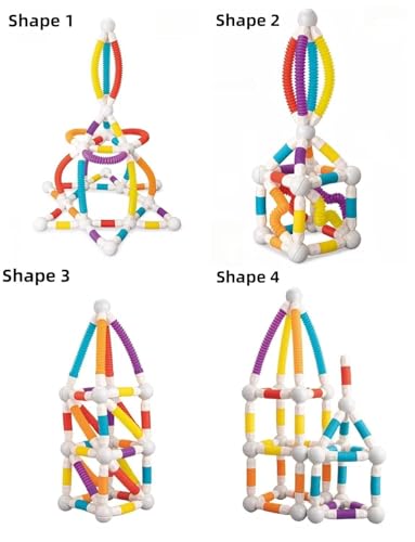 Image of LONGMIRE Plastic Baby and Toddler Baby First's Block Shape Sorter Colors ABCD Shape Toys for 1 Year Old Girl (Multi Color) (42 Flexible Magnetic Sticks)