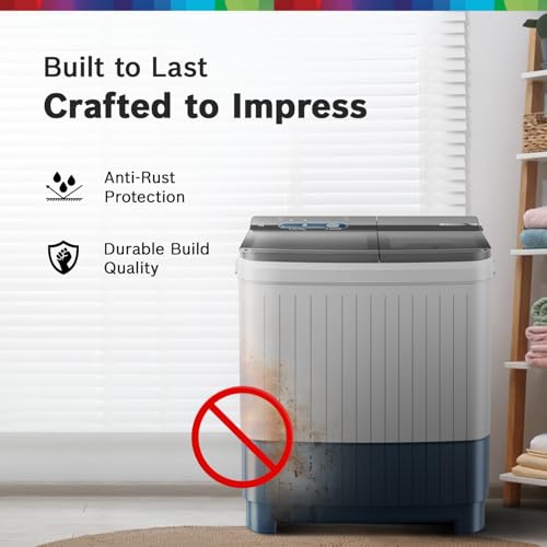Image of Bosch 9 kg 5 Star Semi-Automatic Top Loading Washing Machine (2025 Model, WJP904P0IN, 3 Wash Programs, Anti-Rust Body, 1300 RPM Spin Speed, Peacock Blue, 2 Years Comprehensive Warranty)