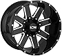 ION 141 Gloss Black/Milled Spokes Wheel (20 x 9. inches /5 x 127 mm, 18 mm Offset)