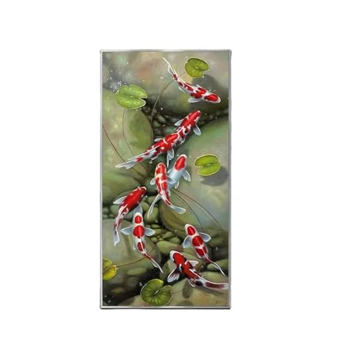 Décoration moderne de prestige : toile style chinois poissons Koi impression HD