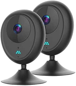 Momentum Cori Smart Home Camera, Indoor WiFi HD | Multiple Device Connection, for Security, Dog/Pet Monitoring, Business Surveillance, Camera with Audio, 2 Way Talk, Motion Detection | Black - 2 Pack asin的图片