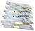 sanyeskkiy 10-Sheet Peel and Stick Backsplash Tile, PVC Mixed Meta,l Stick on Kitchen, Bathroom Vanities, Fireplace Décor, Laundry Table(11.2" X 12.7") (10, White Marble + Golden)