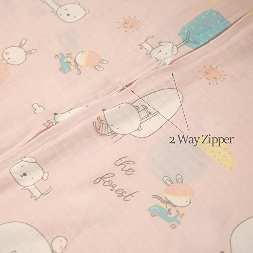 Image of Baby Sleeping Sack Muslin Summer (12-24m) 0.5 Tog Cotton Lightweight Infant Sleeping Bag Toddler Wearable Blanket Breathable Thin Sleeper Sack
