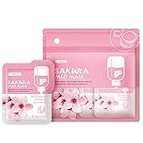 BEUKING 7 Pcs Sakura Face Mud Portable Face Mask Clay Clean Pore Skin Improve Facial Blemishes Moisturizing Oil Control Day & Night Skin Care (Sakura Mud)