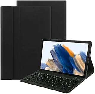 VOVIPO Keyboard Case for Samsung Galaxy Tab A8 10.5(UK Layout), Slim PU Case with Removeable Wireless Keyboard for Samsung Galaxy Tab A8 10.5 Inch 2021 SM-X205/X200