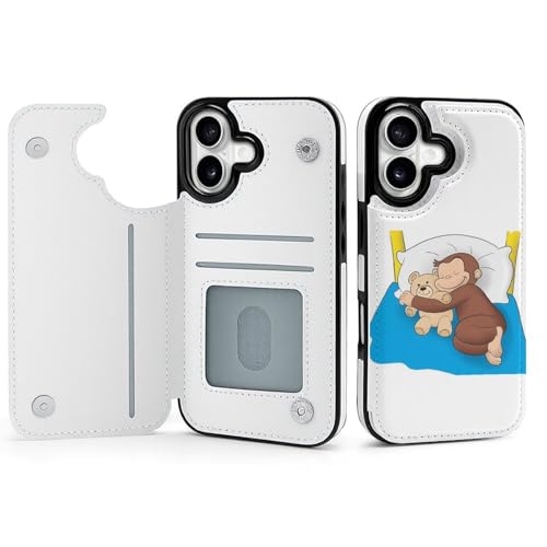 手帳型 おさるのジョージ (4) 対応 iPhone 17 ケース カード収納 スマホケース 財布型 携帯ケース 軽量 全面保護 スタンド機能 おしゃれ お祝いギフト