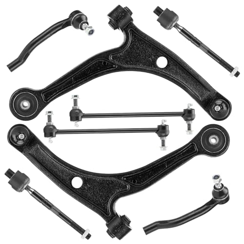 Front Lower Control Arms Kit Fit for 2001-2005 Acura MDX, 2003-2005 Honda Pilot with Ball Joint Tie Rod End Stabilizer Sway Bar End Links Front Lower Suspension Kit - K621349 K621350