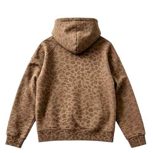 Cxquxse Oversized Leopard Hoodies For Women Y2K Fall Pullover Sweatshirt - image 4