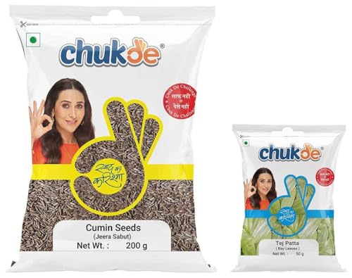 Image of Chukde - Tej Patta 50 Gm (Pack Of 2) - Jeera 200 Gm (Pack Of 1) - Whole Spices - Combo Pack