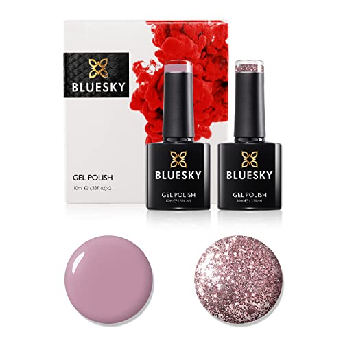 Bluesky - Esmalte de uñas de gel y UV, juego de aniversario, pack de 2