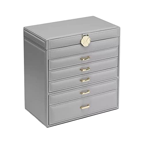 YJYJY Joyero, Caja para Anillos, Pendientes, Collares, Caja para Joyas, cajón Multicapa, Gran Capacidad, Almacenamiento de Joyas, Exquisito Estante para Joyas, Organizador de Joyas