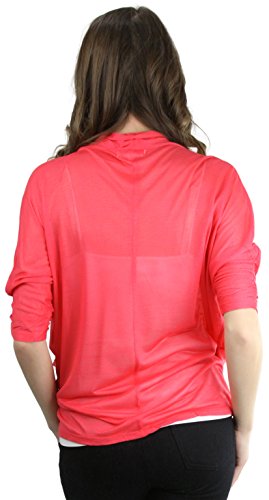 Image of ToBeInStyle Womens Open Front Casual Shrug Lightweight Layering Cardigan Sleeveless or Short Sleeve