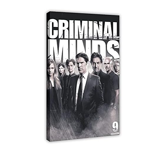 Criminal Minds säsong 9 canvas affisch sovrum dekor sport landskap kontor rum dekor presentram: 30 × 45 cm (12 × 18 tum)