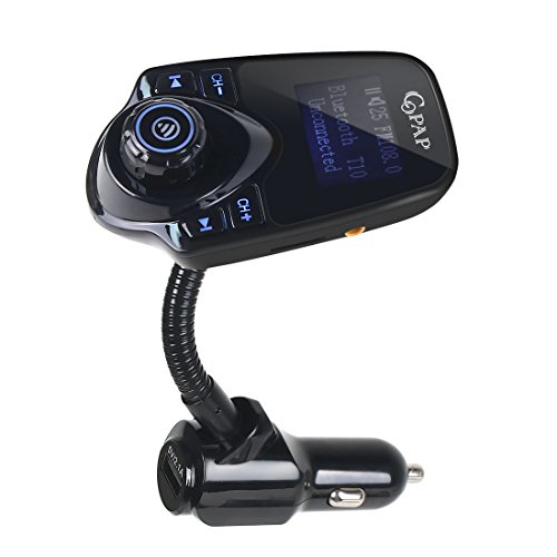Copap Bluetooth FM Transmitter Wireless in-Car Radio Adapter Kit Audio Receiver Voltmeter MP3