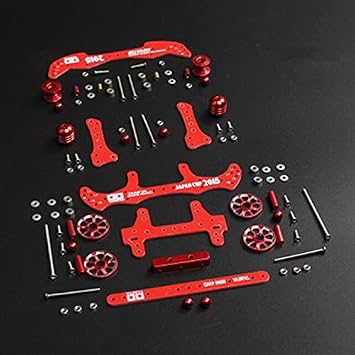 1 Set MA/AR Chassis Modification Spare Parts Set Kit with FRP Parts for Tamiya Mini 4WD RC Car Model - Color H009-Red