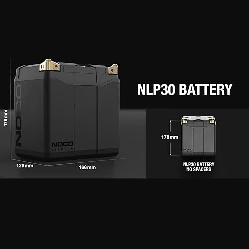Miniatura 2 de NOCO Batería de litio NLP30, Grupo 30, 700A LiFePO4 para motocicleta, 12V 8Ah ATV, UTV, moto acuática, 4 ruedas, quad, cortacésped, tractor,
