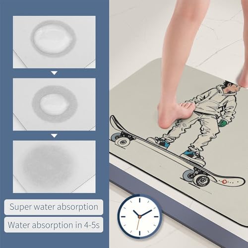 Tapis de sol antidérapant et absorbant en diatomée 60 cm