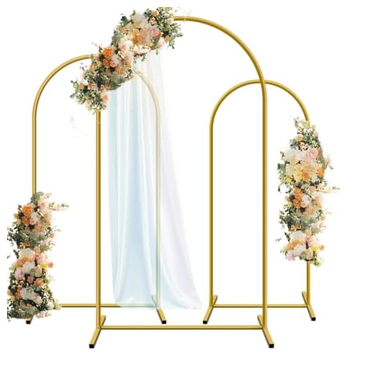 Versatile 3-Piece Metal Arch Backdrop Stand