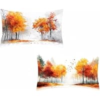 ABAKUHAUS Foresta Federe Cuscini Set di 2, Alberi della Foresta con i