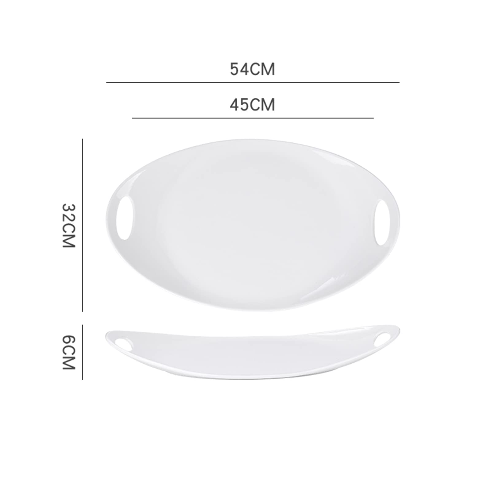 Talerz Z Owocami Morza, Kreatywne Chińskie Palety Podwójne, Zastawa Stołowa Na świętowanie Hotelu święto święta Bożego Narodzenia, Ceramika, 49 Cm/54 Cm(Size:54 * 32 * 6CM)