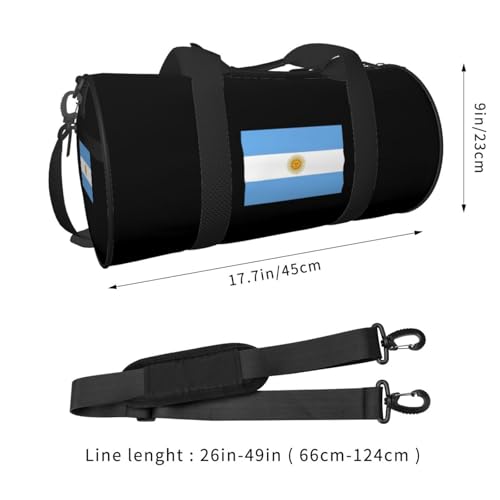 Flag of Argentina Convertible Garment Bag with Shoulder Strap, Carry on Garment Duffel Bag for Men Women - Rolling Foldable for Travel Luggage Bags (Black)3