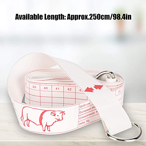 Cinta de medir para ganado 2.5m PVC roja miniatura 6