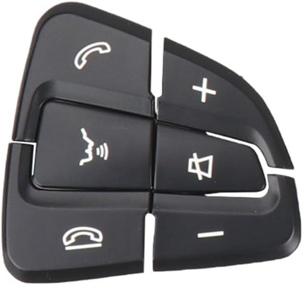 Car Steering Wheel Buttons Control Switch Cover Compatible with Benz A B CLA CLS GLA GLS GLE Class W176 W246 W218 W172 W292 W166 0999050600(Black 1 Pair)