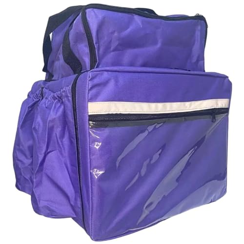 Mochila Bag Completa Em Nylon para Motoboy Delivery com ISOPOR 45L - Roxo