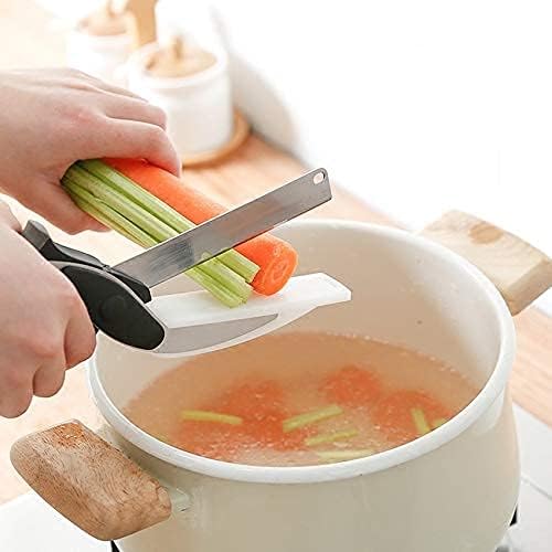 Kitchen Scissors 2 in 1 Kitchen Cutter Board Vegetable Cutting Slicer SmarKnife