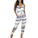 Produktbild SUCES Jumpsuit Damen Sommer Tie Dye Print Spaghetti Strap Slit Leg Lace Up Overall Party Strand Overall Mini Playsuit Romper Kurz Bodysuit